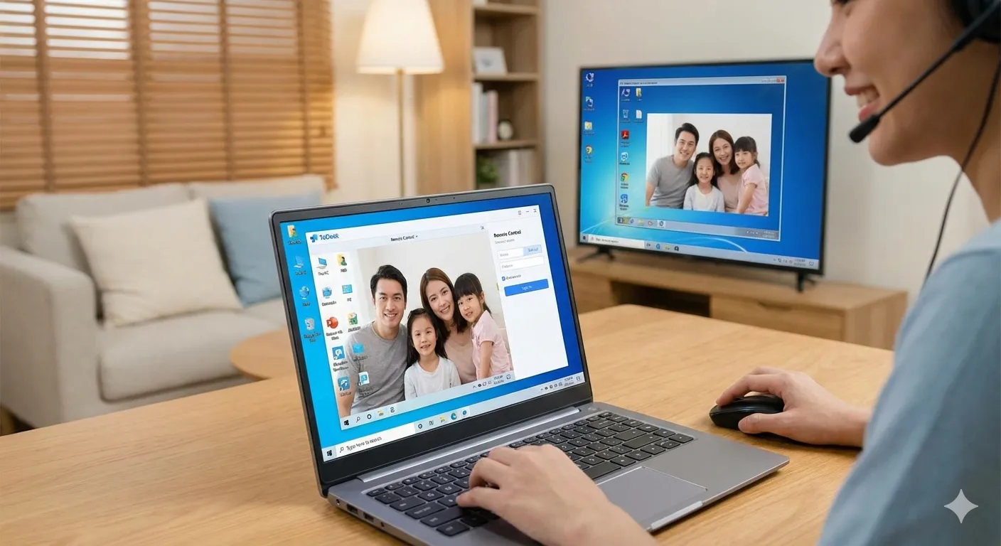 如何使用todesk远程进行家庭电脑远程协助?