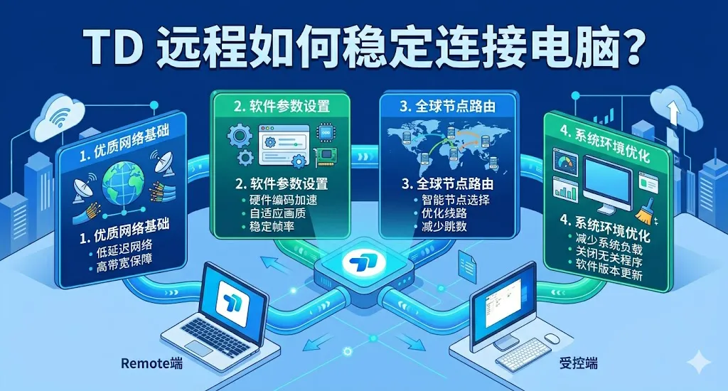 TD 远程如何稳定连接电脑？